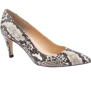 Leather snakeskin print pumps Jones Bootmaker
